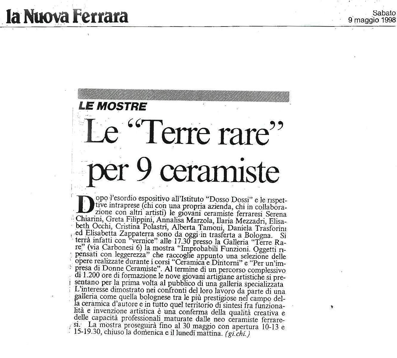 Improbabili Funzioni,Lla nuova Ferrara maggio 1998.jpg